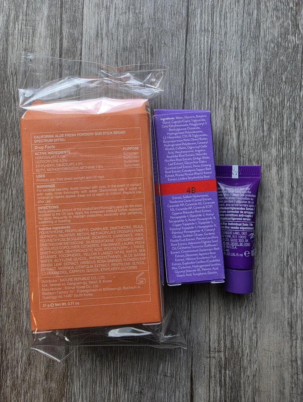 Clinique Smart & Nature Republic Aloe Fresh Sun SPF50+ & Peach & Lily Eye Cream